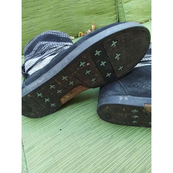 Women's Boots, Black Suede With  knit top - Picture 2 of 5